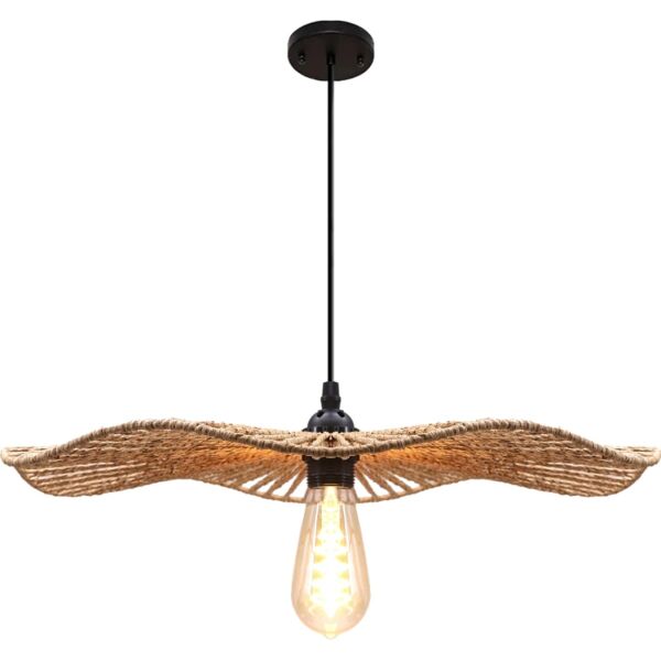 انارة معلقة 2 متر خيزران E27x1L قطر 24 سم