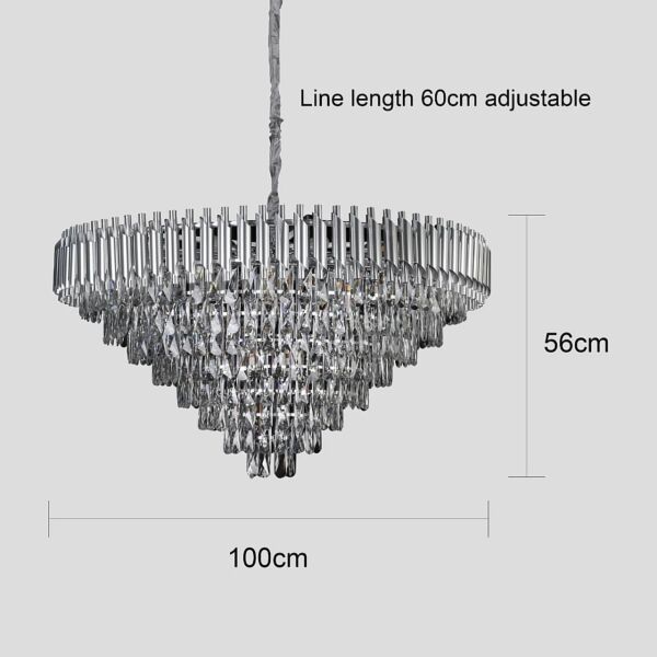 انارة معلقة مودرن فضي قطر 100 سم E14