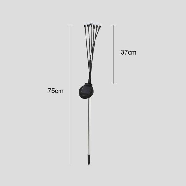 مصابيح ليد حديقة تعمل بالطاقة الشمسية 6 خلايا
