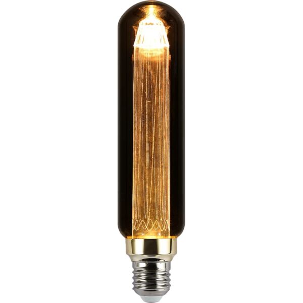 لمبة ديكورية زجاج بطول 20 سم 3 واط ديكوري - رمادي