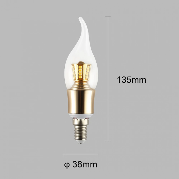 لمبة انارة صفراء 5 واط شكل شعلة