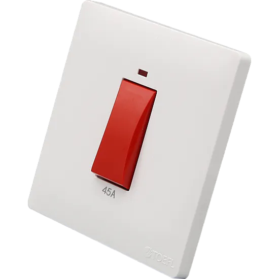 مفتاح مكيف مربع 7x7 سم بيانو توفل - ابيض