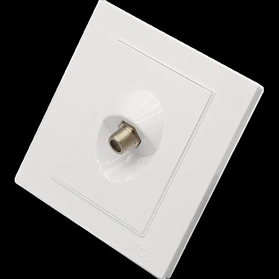 فيش نورسلين منفذ دش مفرد لون ابيض سادة توفل