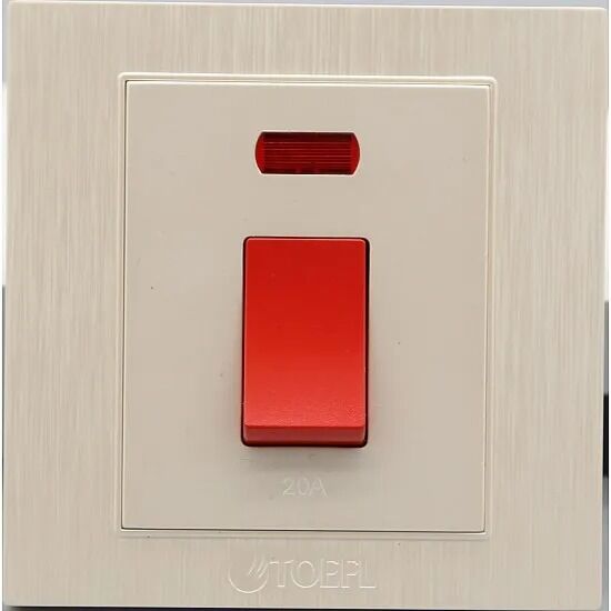 مفتاح سخان مربع 20 امبير لون لولي توفل