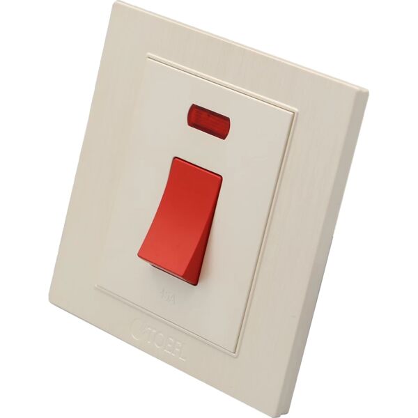 مفتاح مكيف مربع 45 امبير توفل - ابيض لؤلؤي واحمر