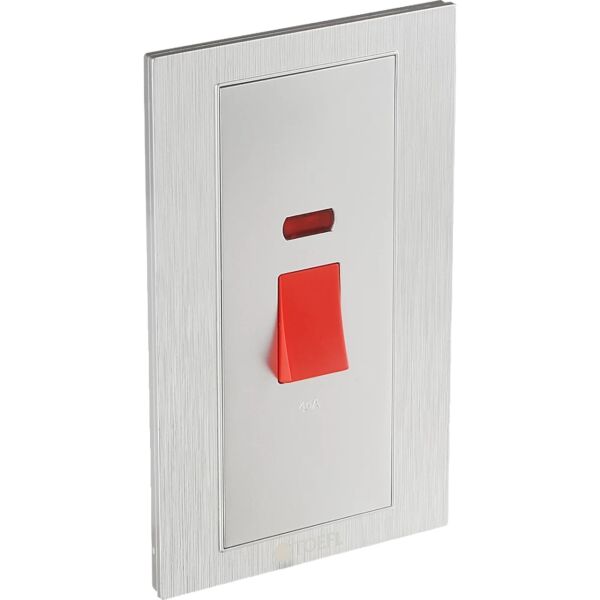 مفتاح مكيف مستطيل 45 امبير توفل - فضي واحمر