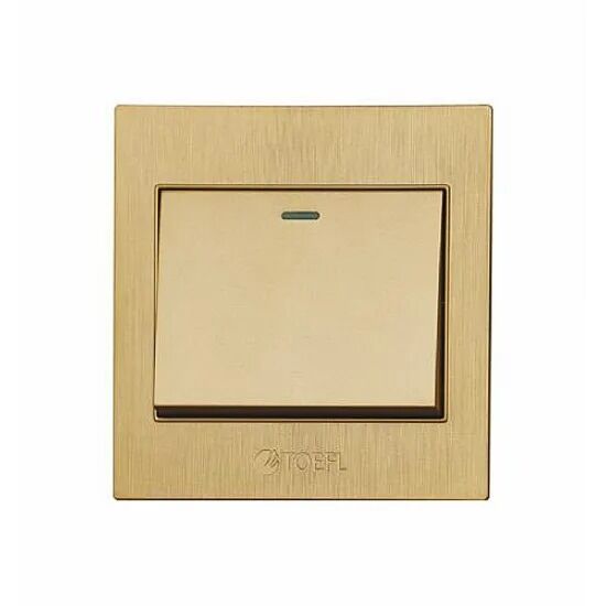 مفتاح إضاءة مفرد لون ذهبي قولد توفل