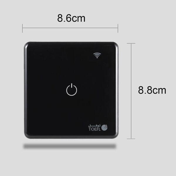 مفتاح مفرد ذكي تحكم عن بعد WiFi توفل - اسود