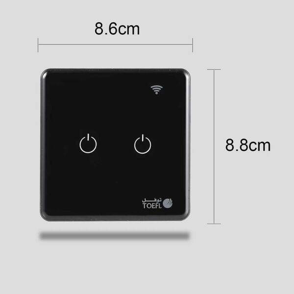 مفتاح الذكي ثنائي تحكم عن بعد WiFi توفل - اسود