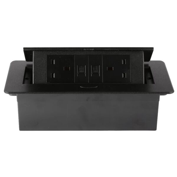 فيش ارضي مجوز مع فيش كمبيوتر مجوز توفل - اسود