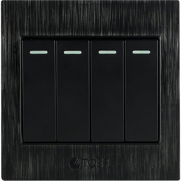 مفتاح رباعي - أسود حجري