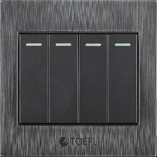 مفتاح أيسلا رباعي لون رمادي جرافيت توفل