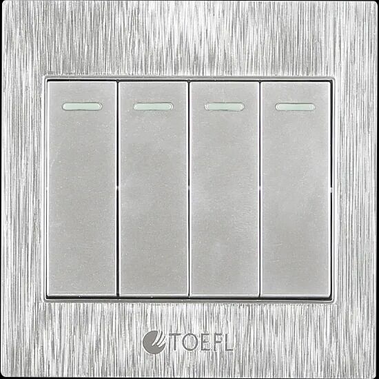 مفتاح رباعي لون فضي توفل