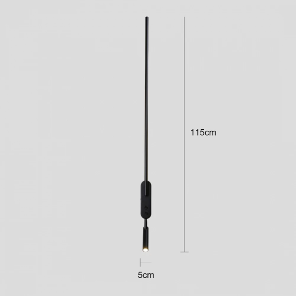 إضاءة جدارية مودرن اسود 115 سم