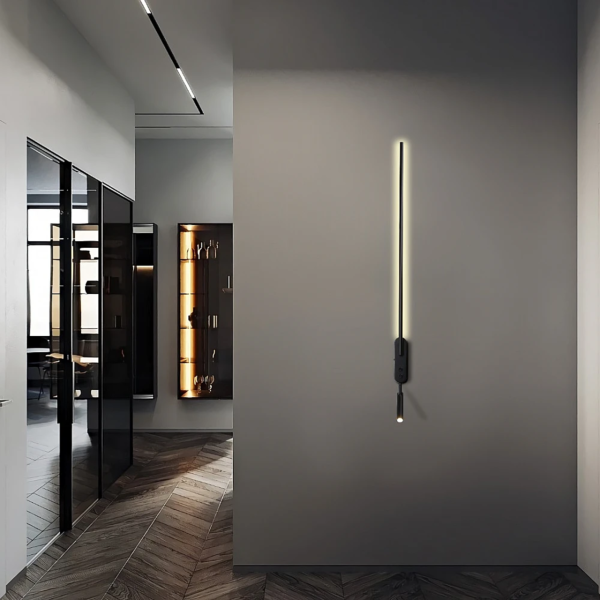 إضاءة جدارية مودرن اسود 115 سم