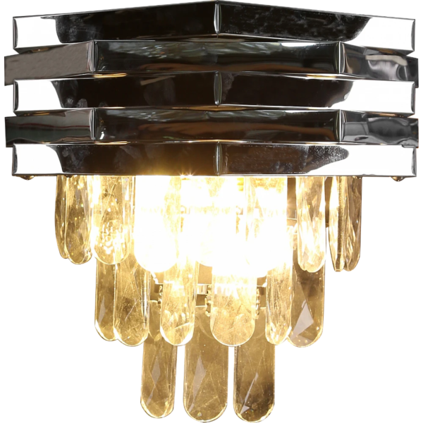 إضاءة جدارية كريستال مودرن فضي