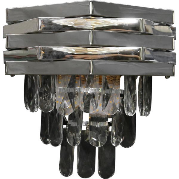 إضاءة جدارية كريستال مودرن فضي