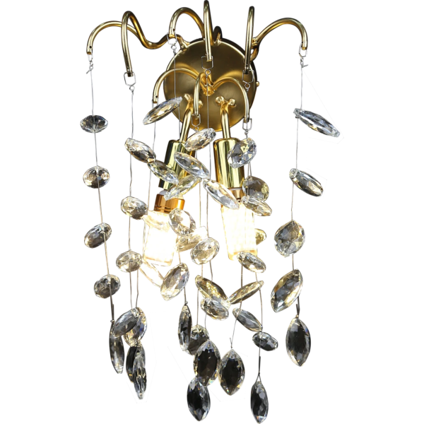 إضاءة جدارية مودرنو ذهبي مع شفاف