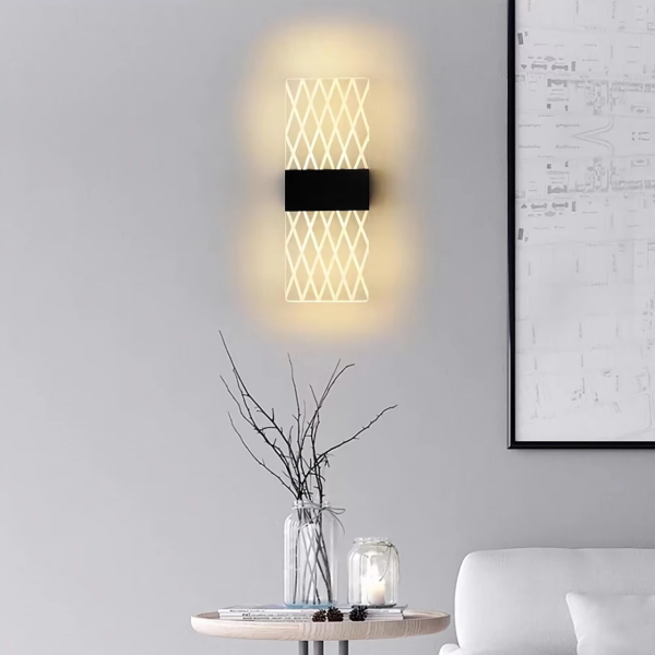 إضاءة جدارية دايجونل - أسود