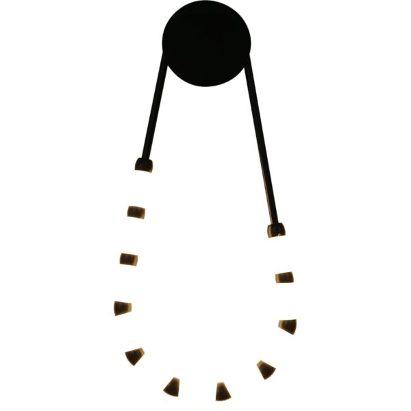 إبليك جداري مع 3 إضاءات 12 واط - أسود