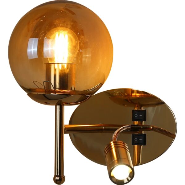 إضاءة جدارية كوين - ذهبي