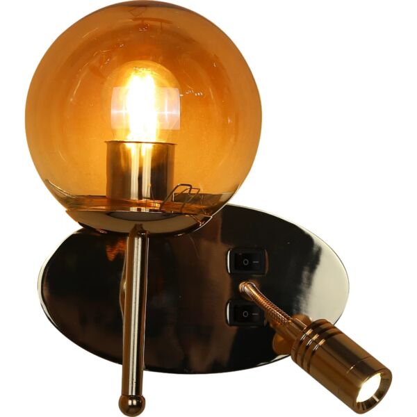 إضاءة جدارية كوين - ذهبي