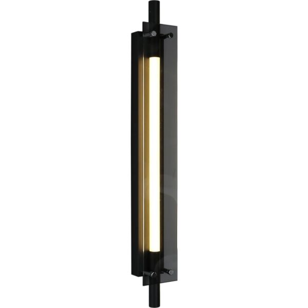 اضاءة جدارية مودرن اسود لون الانارة اصفر قطر 60 سم