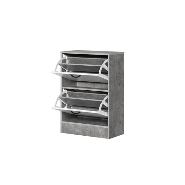 خزانة أحذية دورين ألاباما لون رمادي وأبيض