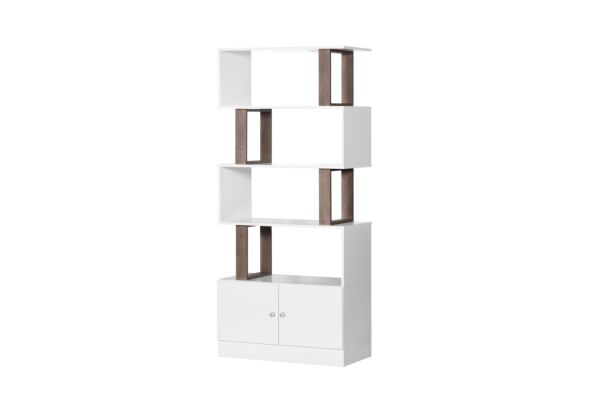 وحدة أرفف تشيرل خشب متعددة الإستخدام مع وحدة تخزين سفلية 