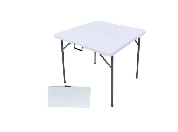طاولة فايبر مربعة قابلة للطي  86x86x74 ابيض 