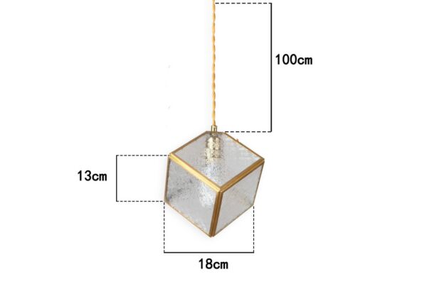 إنارة جدارية مودرن شكل مكعب ذهبي