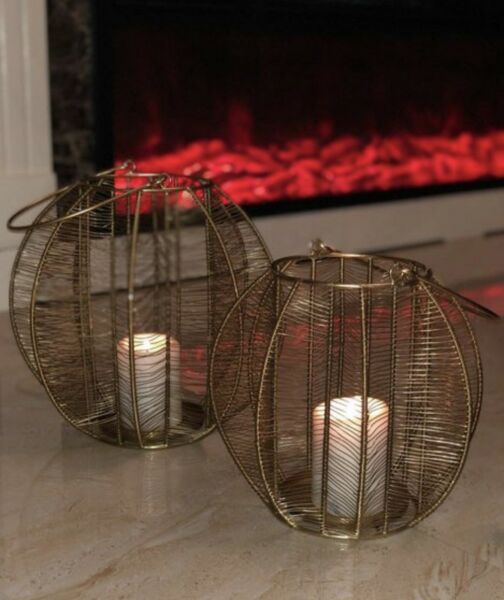 شمعدان كبير شكل قفص - ذهبي