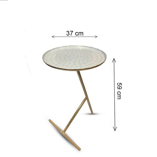 طاولة جانبية كلاسي - رمادي