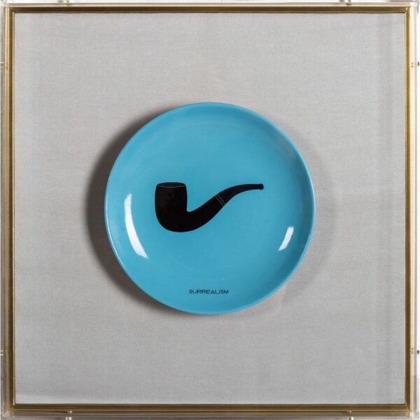 ديكور طبق تقديم مع صندوق هالتر - ازرق فاتح