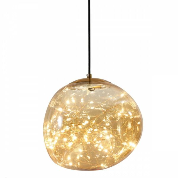 إنارة معلقة زجاج عسلي مضغوط نقط ليد