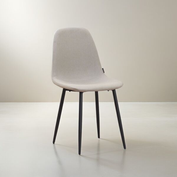 كرسي طاولة طعام بلوتو - بيج وأسود