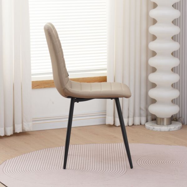 كرسي طاولة طعام ابيلاي - بيج غامق وأسود