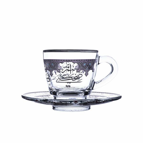 طقم فناجين قهوة تركية ل6 أشخاص سرور بلاتيني