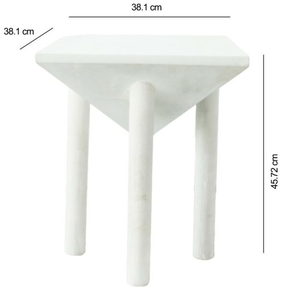 طاولة جانبية البرت - ابيض