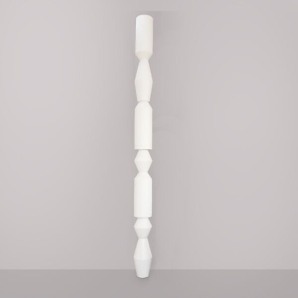 عمود ديكور خشبي ريا - ابيض