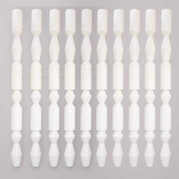 عمود ديكور خشبي ريا - ابيض