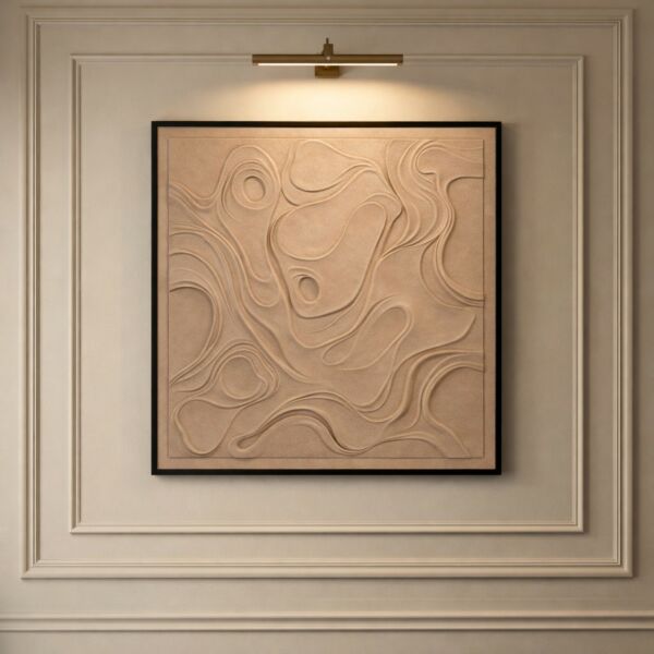لوحة وديكور جداري ثلاثي الابعاد كاميلا - بني