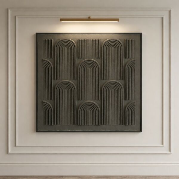 لوحة وديكور جداري ثلاثي الأبعاد هارموني - رمادي غامق