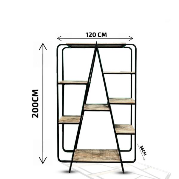 وحدة عرض 7 أرفف  اندستيريل  - خشبي