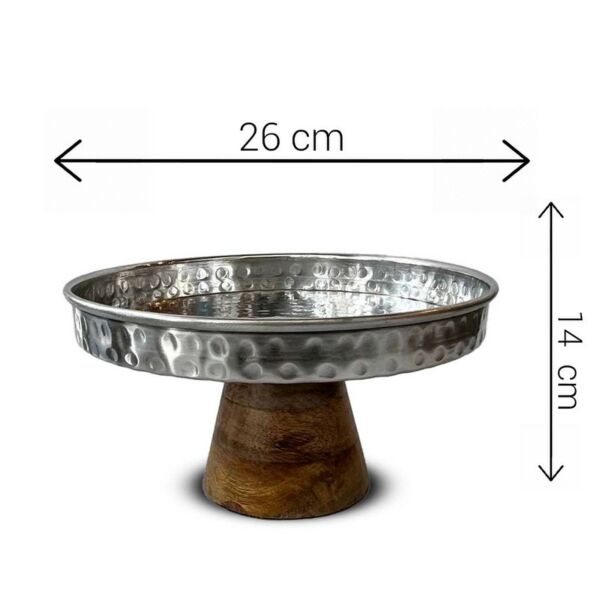 وعاء تقديم بقاعدة مرتفعة رايليس - وسط - فضي