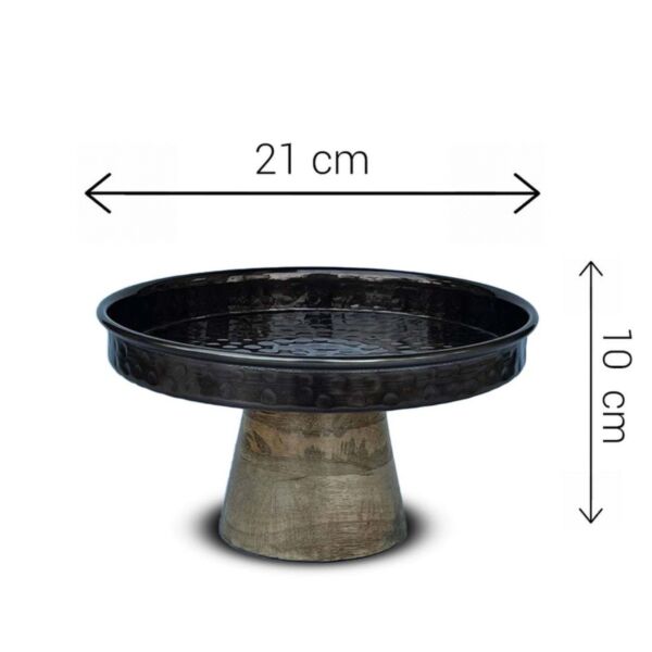 وعاء تقديم بقاعدة مرتفعة رايليس - صغير - أسود