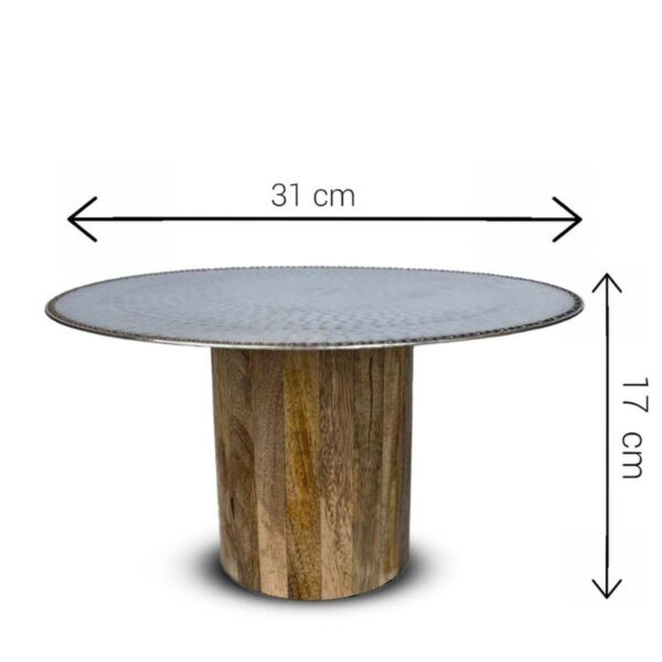 طبق تقديم بقاعدة مرتفعة رويال - كبير - فضي