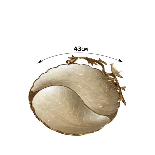 صحن تقديم تشوكليت كلاسي - أبيض