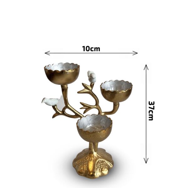 وعاء تقديم بقاعدة  ثلاثي تشوكليت كلاسي - رمادي