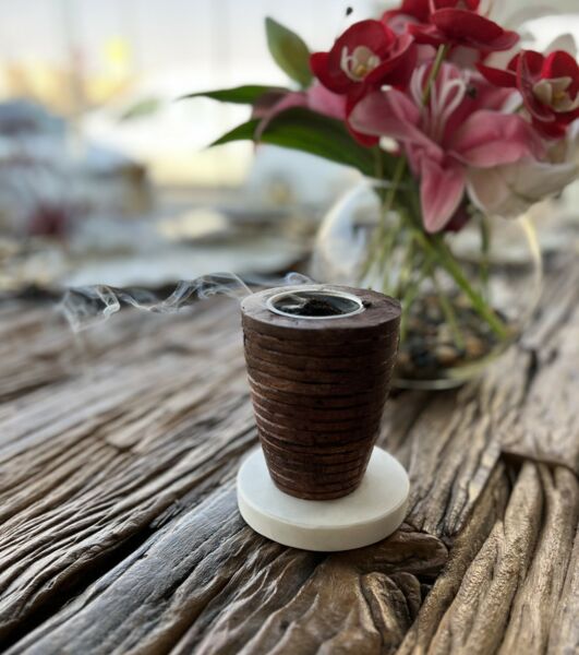 مبخرة فلورينس مقاس صغير - بني غامق